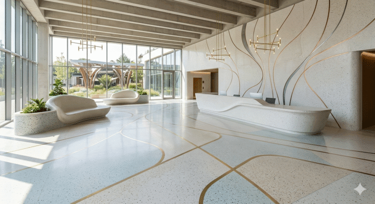 Read more about the article 2026 Commercial Space Design Trends: The Artistic Revival of Precast Terrazzo