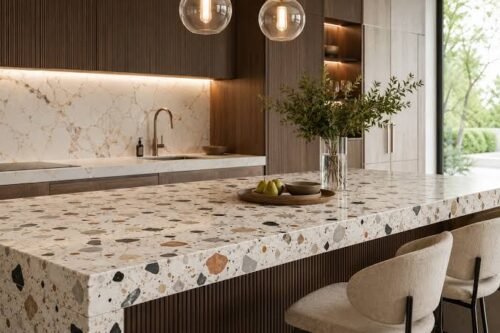 Read more about the article Choosing Between Terrazzo vs Quartz for Your Home